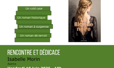 Rencontre-dédicace avec Isabelle Morin