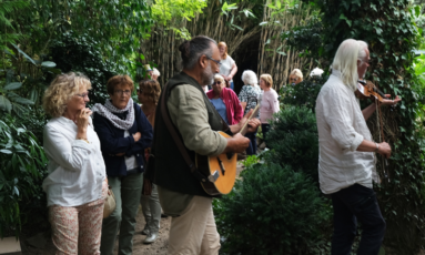 Lectures et musique au jardin Intérieur à Ciel Ouvert